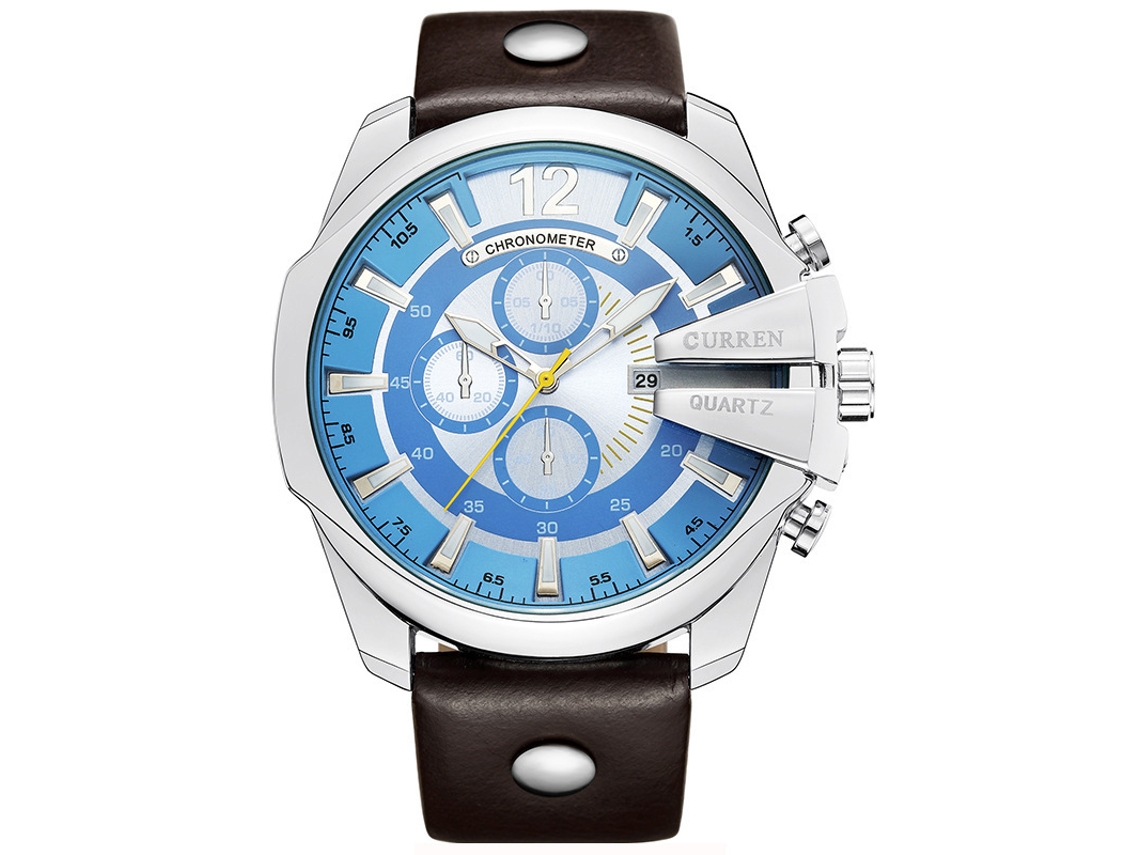Reloj De Negocios Para Hombre, Reloj De Cuarzo Informal Con Correa De Cuero, Reloj De Pulsera Para Hombre