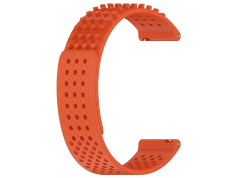 Correa de reloj inteligente para Xiaomi Watch S2 42 mm 22 mm Agujeros transpirables Correa de reloj de silicona con puntos 3D (naranja)