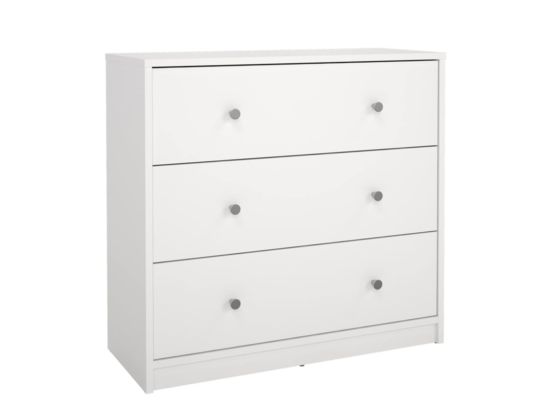 Wellhome Cómoda Ebro Con 3 Cajones 72x30x68cm Color Blanco
