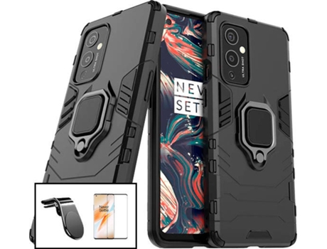 Carcasa, Protector y Soporte para Auto OnePlus 9 PHONECARE Military Defender Negro