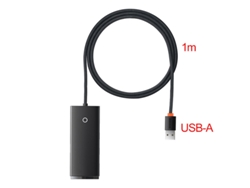 Estación de acoplamiento Yizhood Cable de 1 m 4 puertos USB A USB A a USB 3.0 4 Ethernet Splitter Base para computadora portátil Macbook Pro Negro