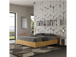Cama contenedor doble de madera 160x190 cm roble Nuamo