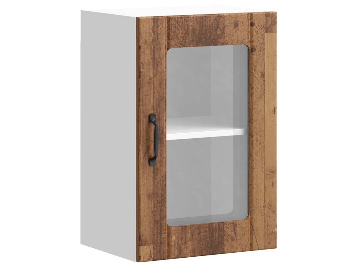Maison Exclusive - Armario Pared Cocina Puerta De Cristal Lucca Madera Vieja