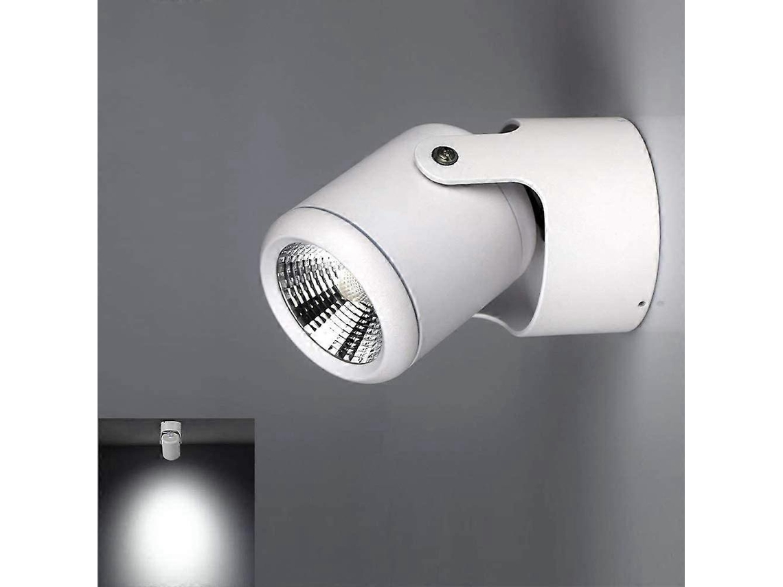 Omni-luz De Pared Led Blanca Fría 7w De Aluminio Para Dormitorio Con Rotación 360° Y 180° Ecológica Y Duradera