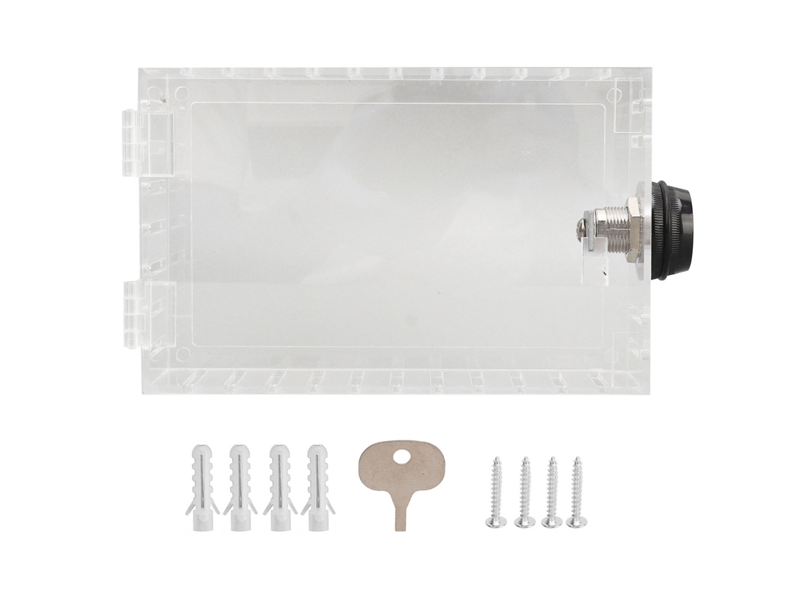 Caja de bloqueo universal para termostato, protector transparente grande para termostato de pared con cerradura codificada