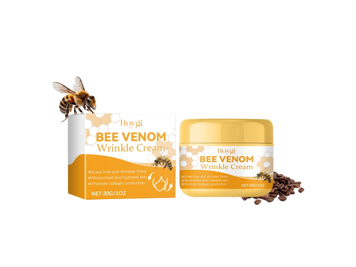 Crema antiarrugas con veneno de abeja, hidratante.