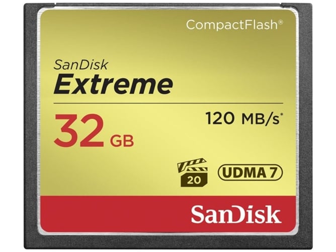 Tarjeta de memoria Compact Flash Extreme SANDISK 32 GB 120 MB/S