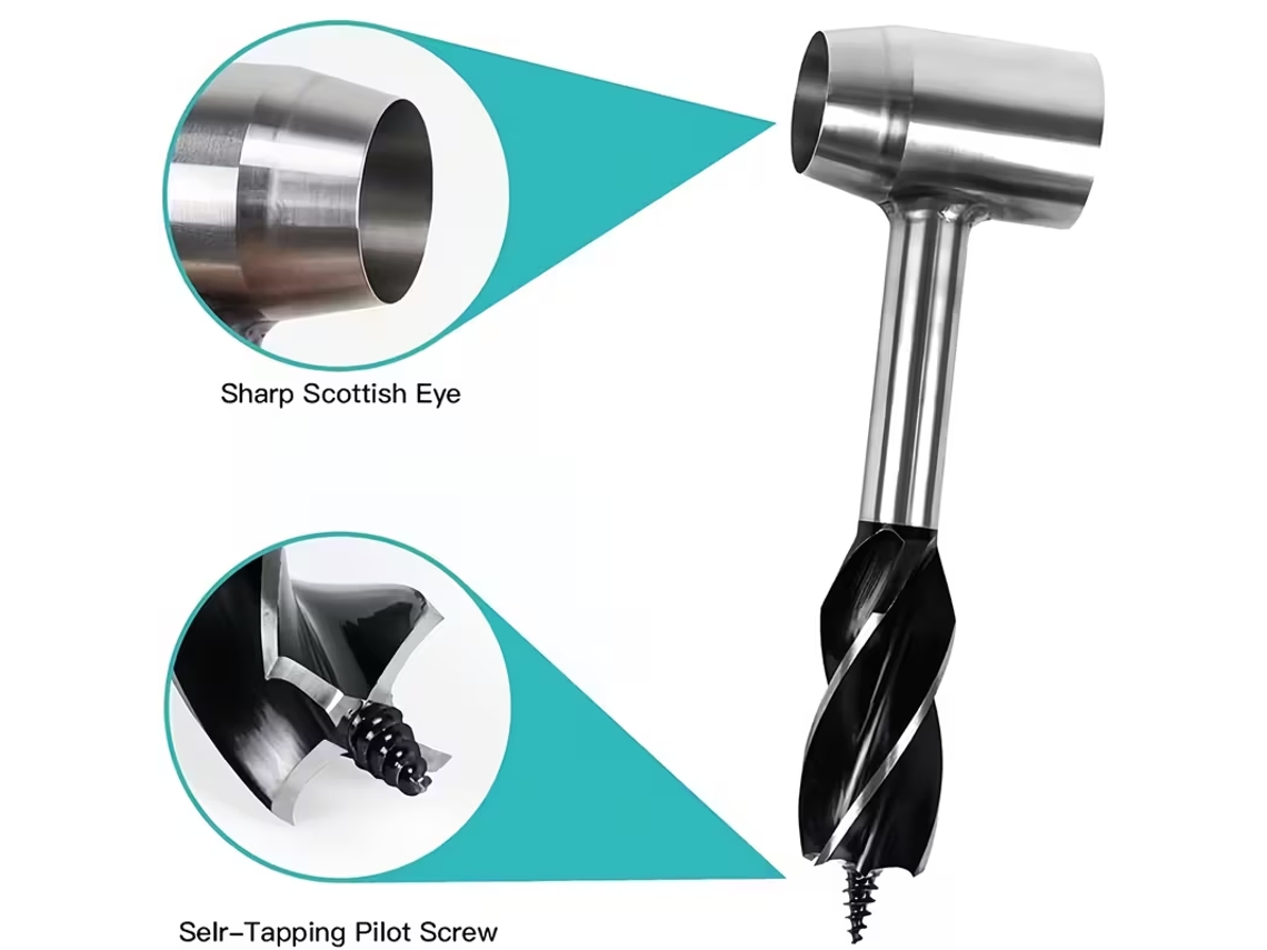 Silveripree Chave Perfuração Manual Portátil Sobrevivência Brocas Equipamento Bushcraft Camping Caminhadas Madeira Artesanato Selva