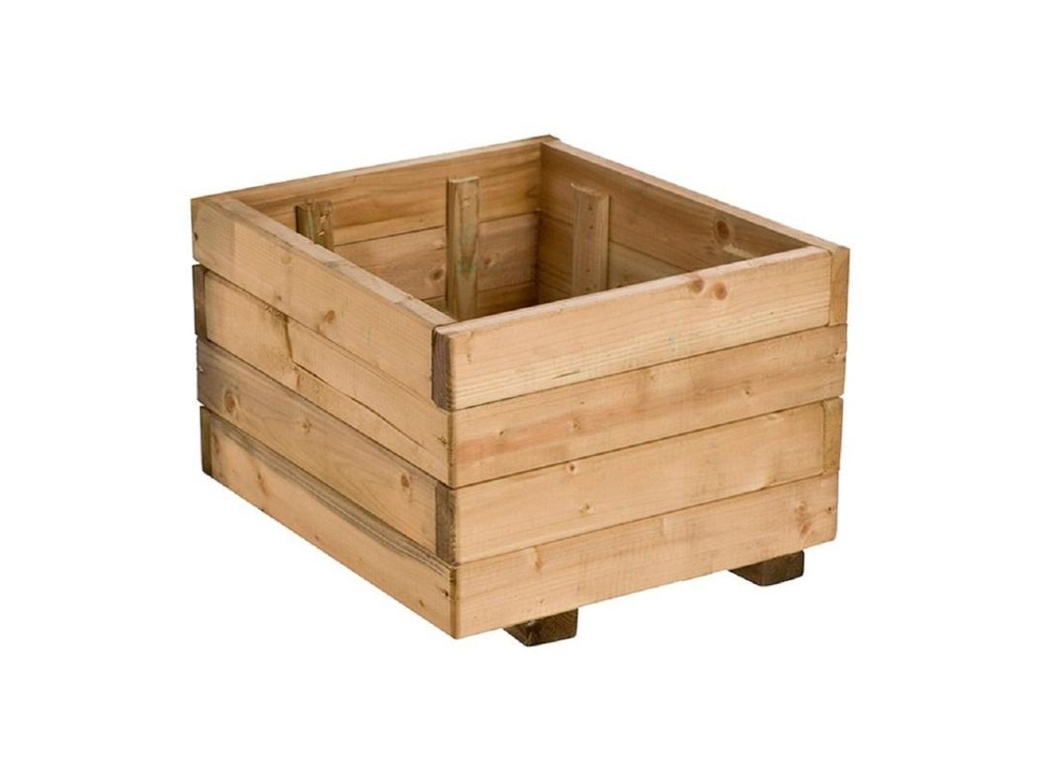 Jardinera Rustica Madera 40x40x27 Cm