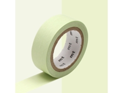 Cinta adhesiva decorativa unicolor pastel - Verde claro - 1,5 cmx7 m