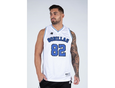 Camiseta San Mateo Tank Top GORILLA WEAR (Blanco/Azul - 3Xl)