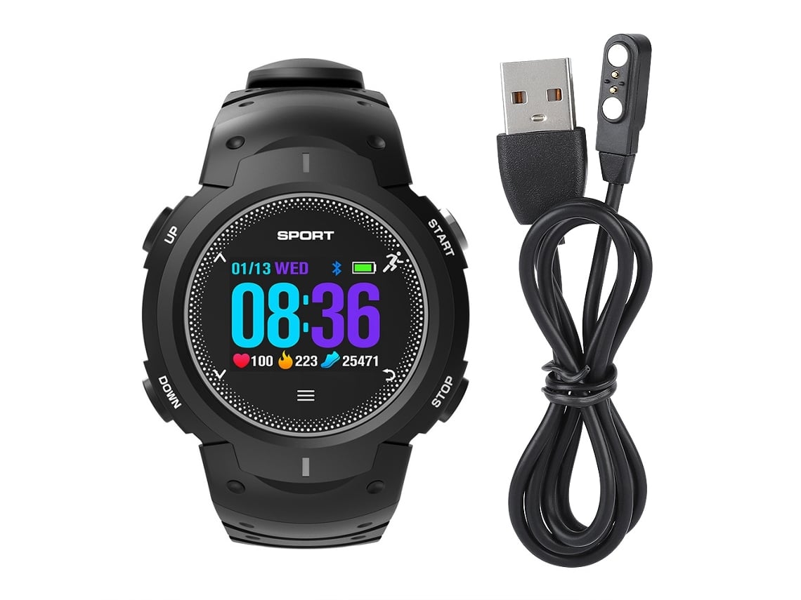 Reloj Inteligente (detección De Frecuencia Cardíaca Impermeable) Pulsera Fitness Ip68 Gris