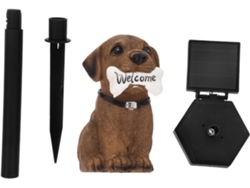 Lámpara Solar Decorativa Para Exteriores Con Forma De Perro, Ideal Para Jardín, Césped Y Entrada De Vehículos.