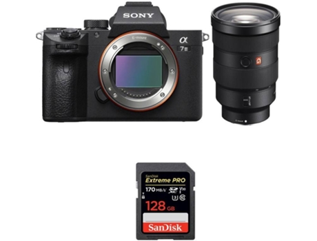 Kit Cámara SONY ALPHA 7 III FE 24-70 mm f/2.8 GM + SanDisk 128 GB (Full-Frame)