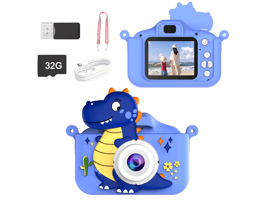 Câmera Infantil, Mini Câmera De Desenho Animado, Câmera Digital (32g-azul) Czhhmart