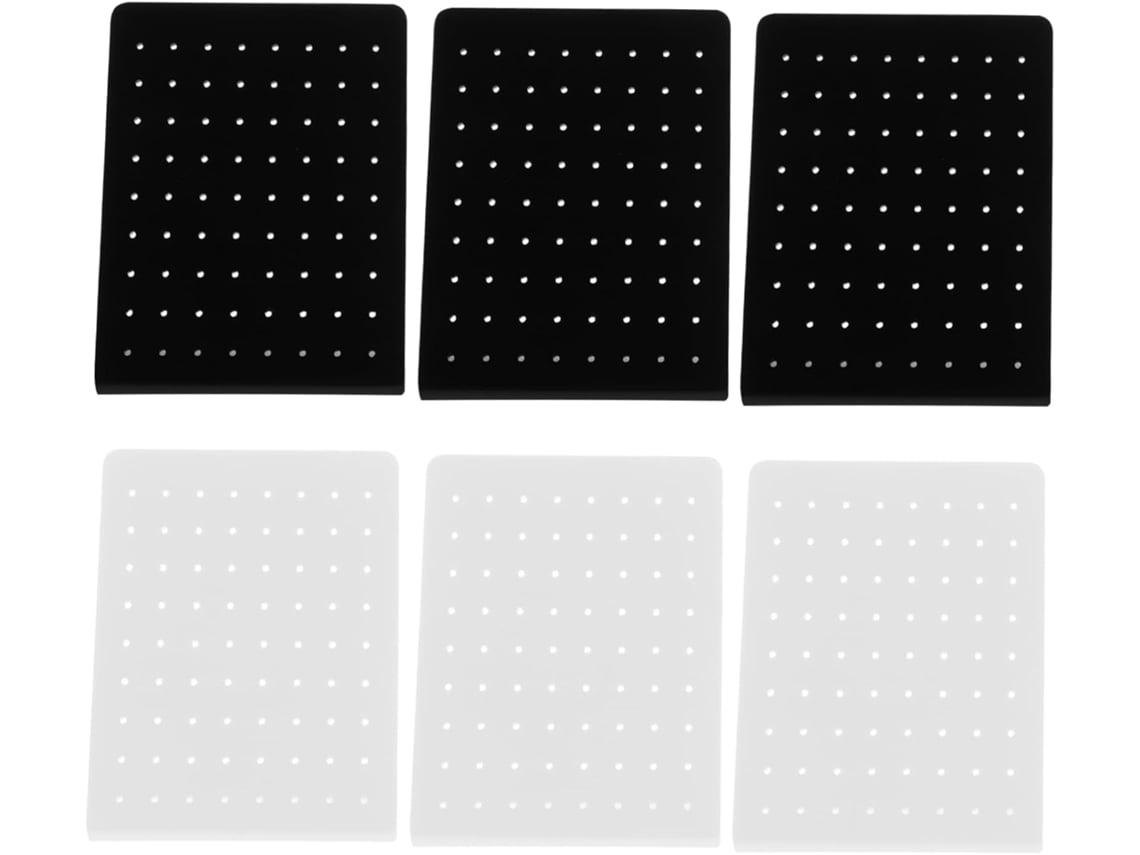 Nuobesty Soporte Transparente Para Orejas De 6 Piezas, Organizador De Joyas Negro