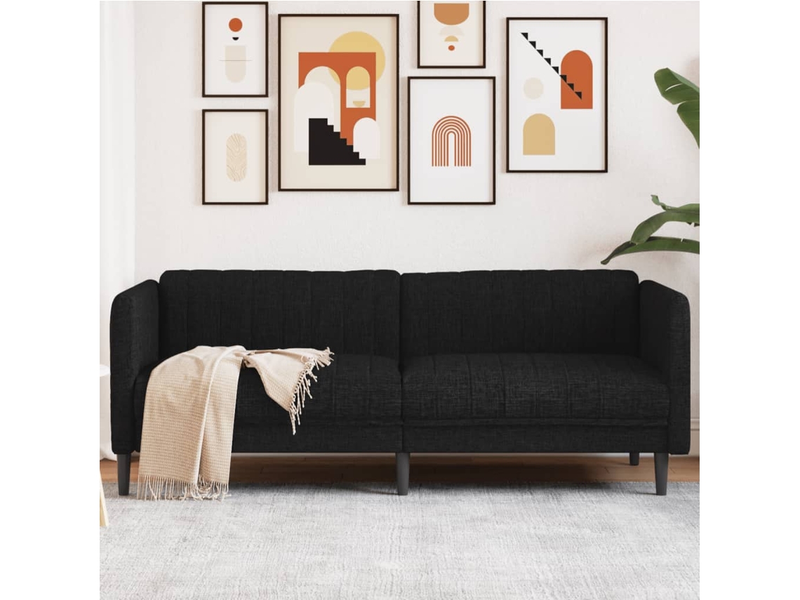Sofá De 3 Plazas | Sofá De Salón | Sofá De Descanso Tela Negro