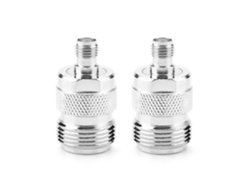 2 Adaptadores De Conector Coaxial Rf N Hembra A Sma Hembra, 50 Ω, 0-6 Ghz, Cobre Chapado En Oro.