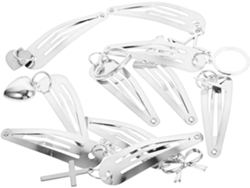 Conjunto De 20 Pequenos Prendedores De Cabelo De Metal Com Pingentes Decorativos.