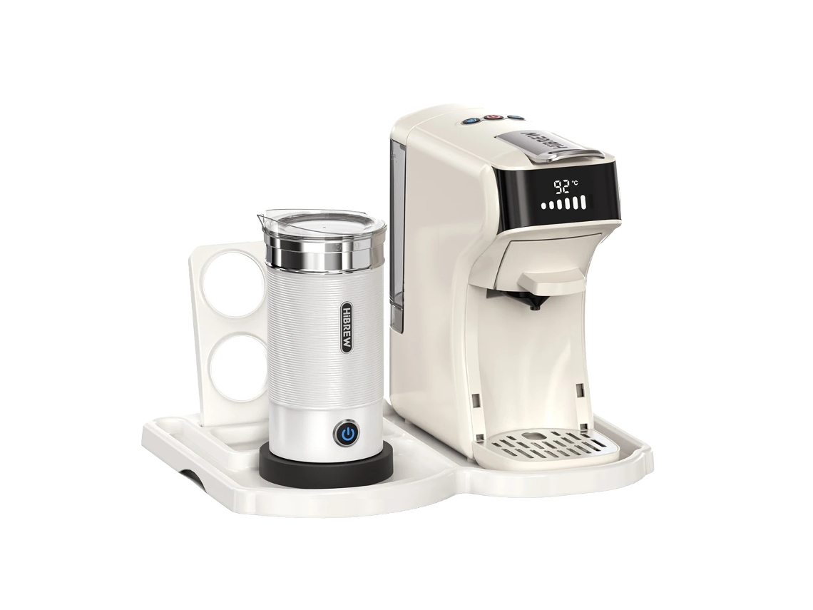 Cafetera de cápsulas Hibrew, presión de bomba de 20 bares, opciones de preparación versátiles, bandeja blanca H1b M1a, OEM UE