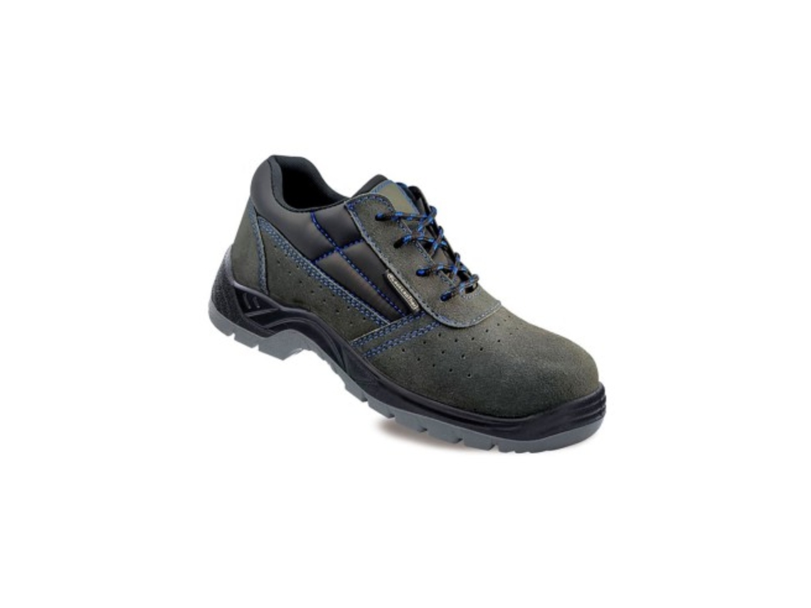 Zapatos De Seguridad Piel Serraje Perforado S1p Metalfree Talla 39 Blackleather