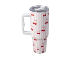 Taza térmica Cherry Bk 668-22 Blanca + Roja