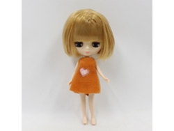 Mini muñeca, 10 cm de altura, mini juguete, peinado corto, corte Chanel MDUG