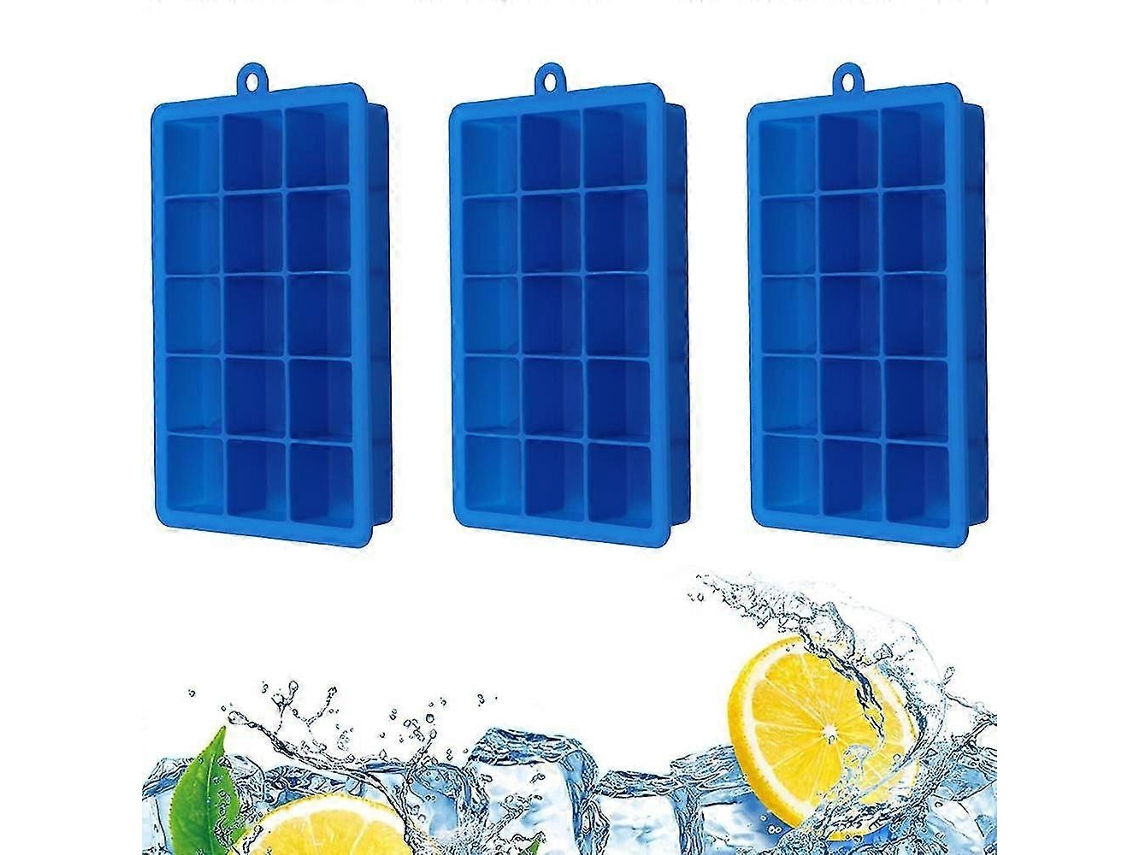 Bandejas De Hielo Flexibles Para Whisky, Liberación Fácil, Ideal Para Hogar Y Fiestas, Ahorra Espacio En Freezer Azul