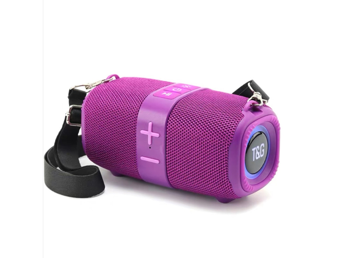 (morado) Altavoz Bluetooth Portátil Con Luz Led Tg667 Slingback