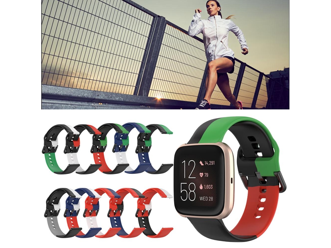 Pulsera De Silicona Con Orificios De Ventilación Para Fitbit Versa2 Versa Versa Lite, Ligera Y Duradera, Ideal Para Deportes.
