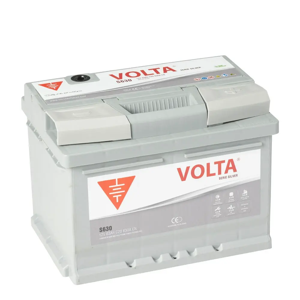 Batería de Coche 63Ah 630A EN Silver S630D VOLTA BATERIAS