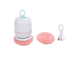Cepillo Eléctrico Inalámbrico Recargable Por Usb Para Lavar Platos, Para Un Cepillado Eficaz - Fibra Rosa Natural