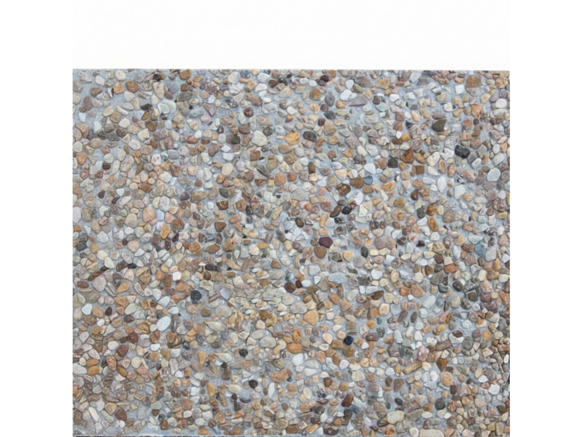 Terrazo De Canto Rodado Piedraviva Amarillo / Palet 12 M2 / 40x40x4 Cm - Piedra Fina - Fondo Gris
