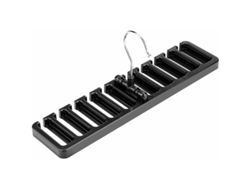 Porta chal con organizador de 10 compartimentos y clip para cinturón (negro)