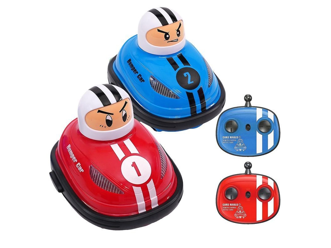 Juego De Coches De Choque Miniatura Teledirigidos Con Eyectores Para Dos Jugadores.