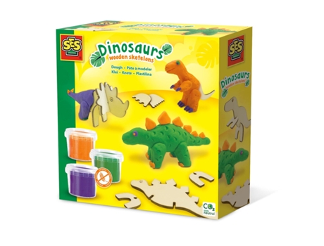 Plastilina SES CREATIVE Dinosaurs Sin gluten (Edad Mínima Recomendada: 3 años)