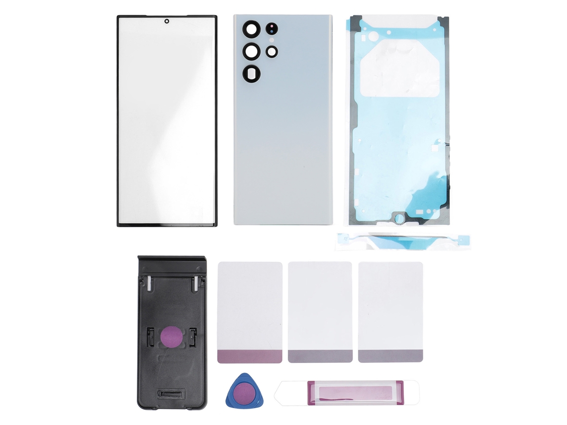 Tampa Traseira Vidro Capa Carcaça Com Ferramentas Reparo Completa Para Galaxy S22 Ultra 5g Branco