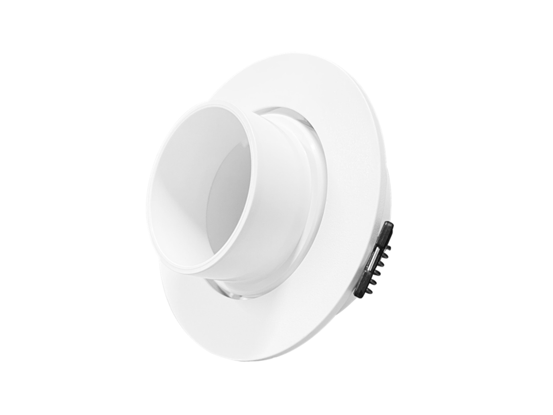 Aro Downlight Circular Basculante Bajo UGR para Bombilla LED GU10 / GU5.3 Corte Ø75 mm Suefix LEDKIA