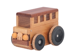 2026-caja De Música De Autobús De Madera Única, Juguete Y Decoración Para Niños, Regalo Retro Y Artesanal