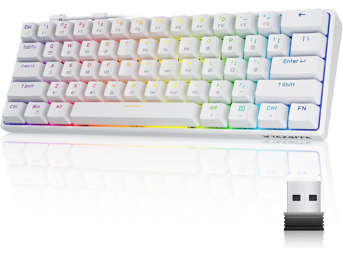 Teclas intercambiables en caliente PBT del teclado mecánico del juego de Bluetooth 4G USB el 60% RGB UISAVE