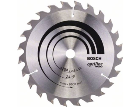Disco de Sierra Circular BOSCH Optiline Madera 184x16x2.6 mm - 24