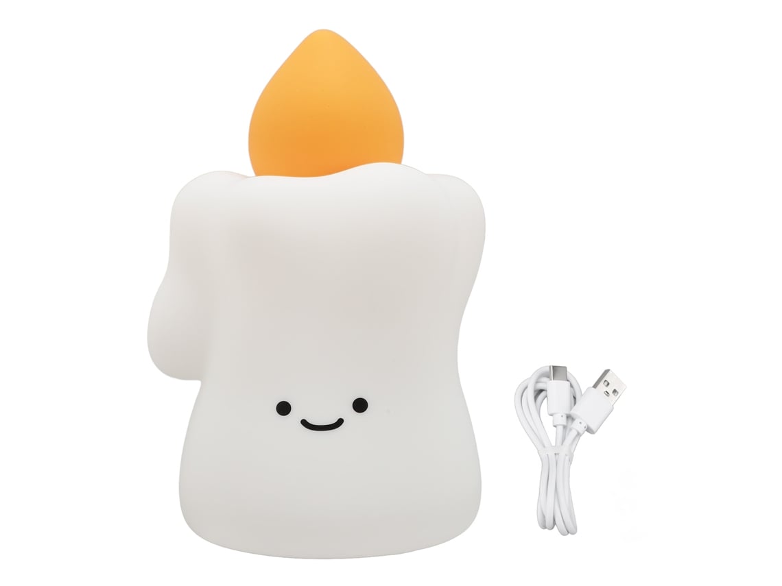 2026-luz Nocturna De Forma De Vela Cumpleaños Cute Silicona Led Regulable Toque Luz Tibia Para Dormitorio
