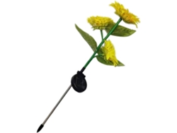 Lámpara Led Decorativa Solar Con Forma De Girasol Y 3 Cabezales Para Exteriores, Jardín, Césped E Iluminación Paisajística.