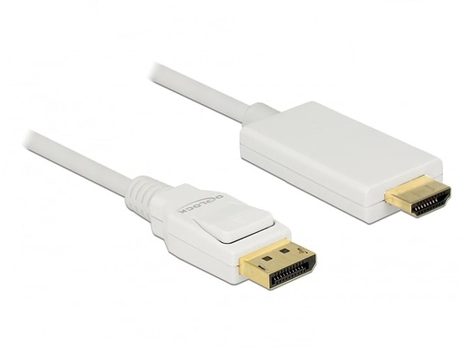 Adaptador DELOCK 83818 DisplayPort HDMI Blanco 2 m