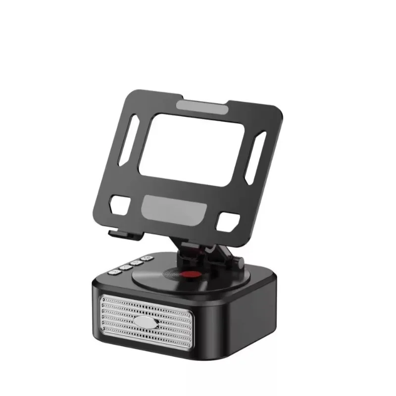 (negro) Soporte Giratorio Y Plegable Para Tablet Con Altavoz Bluetooth Para Transmisión En Directo, Compatible Con Teléfonos Móviles Y Tablets.