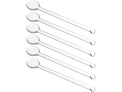 Juego De 6 Cucharillas De Té De Vidrio Con Mangos Largos Antideslizantes.