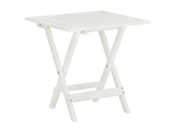 Mesa de bistró de madera maciza de acacia, 46 x 46 x 47 cm, color blanco, DKD HOME DECOR