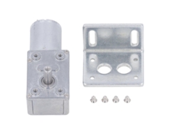Motorreductor de 24 V CC, 10 rpm, eje único, 12 mm, 4 pulgadas, 25 kg/cm, autoblocante, reversible, con base