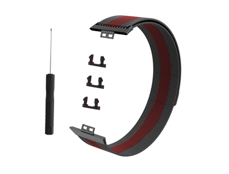 Correa de reloj milanesa Huawei Watch Fit (negro rojo)
