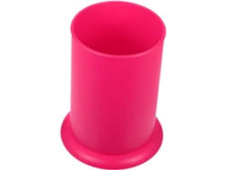 Elegante Soporte De Plástico Rosa Para Utensilios De Cocina Grandes.